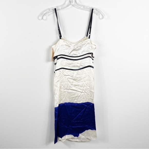Thakoon Runway Cobalt Stripe Spaghetti Strap Layered Slip Mini Dress - Picture 7 of 10